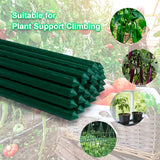 Jollybower 25pcs Steel Plant Stakes 4.8 Feet,Sturdy Plant Sticks, Plastic Coated Metal Garden Stakes Supports Climbing for Tomato, Bean, Flowers, Tree Potted