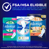 Always Ultra Thin Overnight Pads with Flexi-Wings, Size 4, Overnight, Unscented, 78 Count Total (3 Packs of 26)