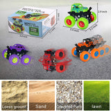 taessv Monster Truck Toys - Friction Powered Toy Cars Push and Go Vehicles for Toddlers Kids Best Christmas Birthday Party Gift for Boys Girls Aged 3 and Above 4-Pack