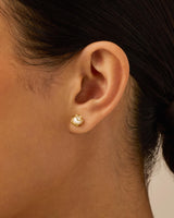 PAVOI Pearl Pendant Stud Earring Set for Women, White Gold, Size 6.8MM, W