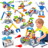 10 in 1 STEM Toys for 4 5 6 7 8+ Year Old Boy Girl Birthday Gifts Building Toys for Kids Ages 4-8 5-7 6-8 Preschool Educational Stem Activities for Boys 3-5 4-6 8-10 Creative Games Christmas Idea Gift