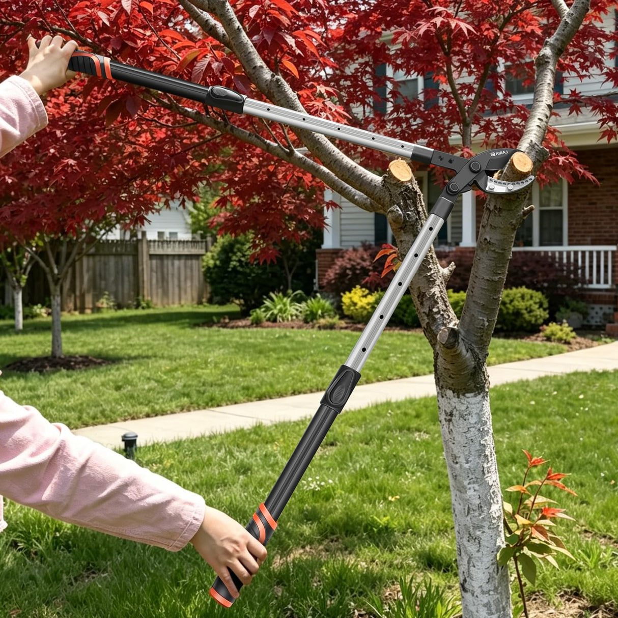 AIRAJ 26-39'' Extendable Anvil Loppers,Heavy Duty Branch Cutter up to 2.75'' Cut Capacity, Tree Trimmer with Compound Action,Tree Prune with Spare Blade,Pruning Shear for Gardening