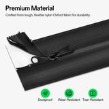 VIVOSUN 2-Pack Self Adhesive Zipper Door for Debris Barriers, 3In. x 7Ft. Peel & Stick, Heavy-Duty & Double-Sided Zipper for Tarp, Greenhouse, Indoor Outdoor Tent, Black
