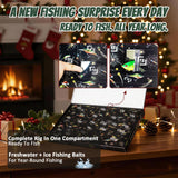 FONMANG Fishing Advent Calendar 2026, 24-Day Fishing Lures & Tackle Gift Box for Men, Teens, Boys and Anglers, Christmas Fishing Gift