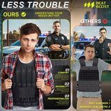 BeatBoost Weight Vest for Men Women Weighted Vest 40 lb Adjustable Weights with 64 Steel Plates Weights for Strength Training Walking Workout Running