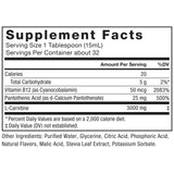 Force Factor L Carnitine Supplement, Liquid L-Carnitine 3000 mg to Help Turn Fat Into Energy, Support Muscle Recovery, and Boost Cellular Energy, Maximum Strength, Non-GMO, Berry Flavor, 16 Oz.