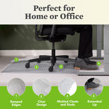 OFM Office Chair Mat for Carpet – Computer Desk Chair Mat for Carpeted Floors – Easy Glide Rolling Plastic Floor Mat for Office Chair on Carpet for Work, Home, Gaming with Extended Lip (36” x 48”)