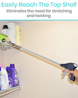 Vive Suction Cup Grabber Reacher 32" (2 Pack) - Elderly Grab It Reaching Pickup Tool Heavy Duty for Seniors - Trash, Sticks, Litter Picker Upper - Extra Long Reach Handle & Handy Extension Arm Claw