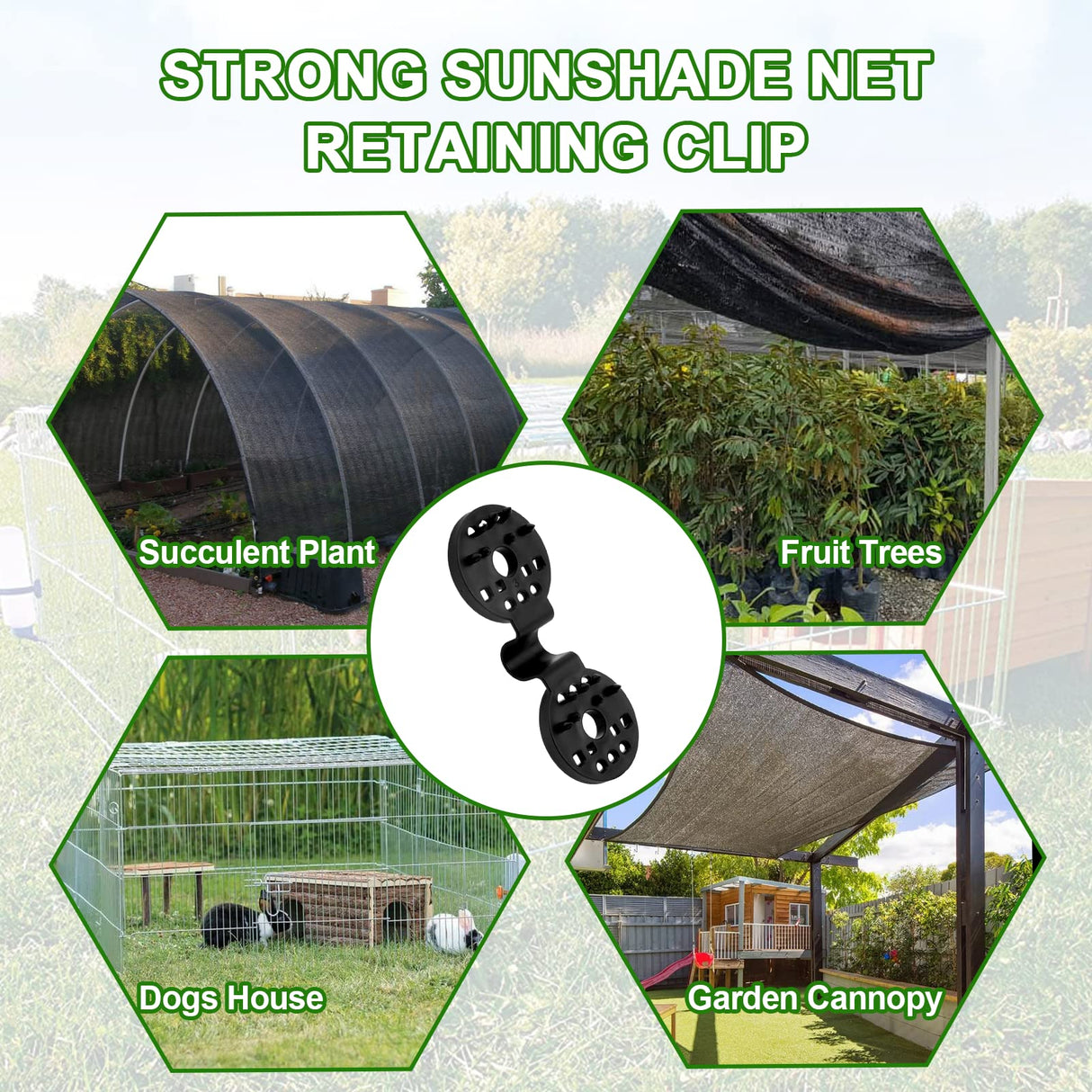 100PCS Shade Cloth Clips, Shade Cloth Plastic Clips