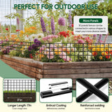 42.5ft(L) x 13in(H) Garden Fence Animal Barrier, 30 Panels No Dig Fence Panels for Dog Rabbit, Rustproof Metal Dig Defence Fencing Bottom Barrier, Anti Digging Garden Edging Border for Outdoor, Yard