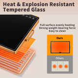 Warming Mat for Food (XXL32 x18), Warming Trays for Buffets Party and Daily Use, Temperature Control Food Warmer, Full Surface Tempered Glass Top Heating Food Warming Mat, Black Electric Warming Tray