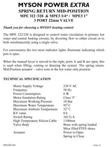 Myson Replacement ACT322 Mid Position Actuator ONLY - Part number 421001 Spare for MPE322, MPE328, MPE33/4, MPE31, MSV322, MSV328 Power Extra 3 Port Motorised Valve