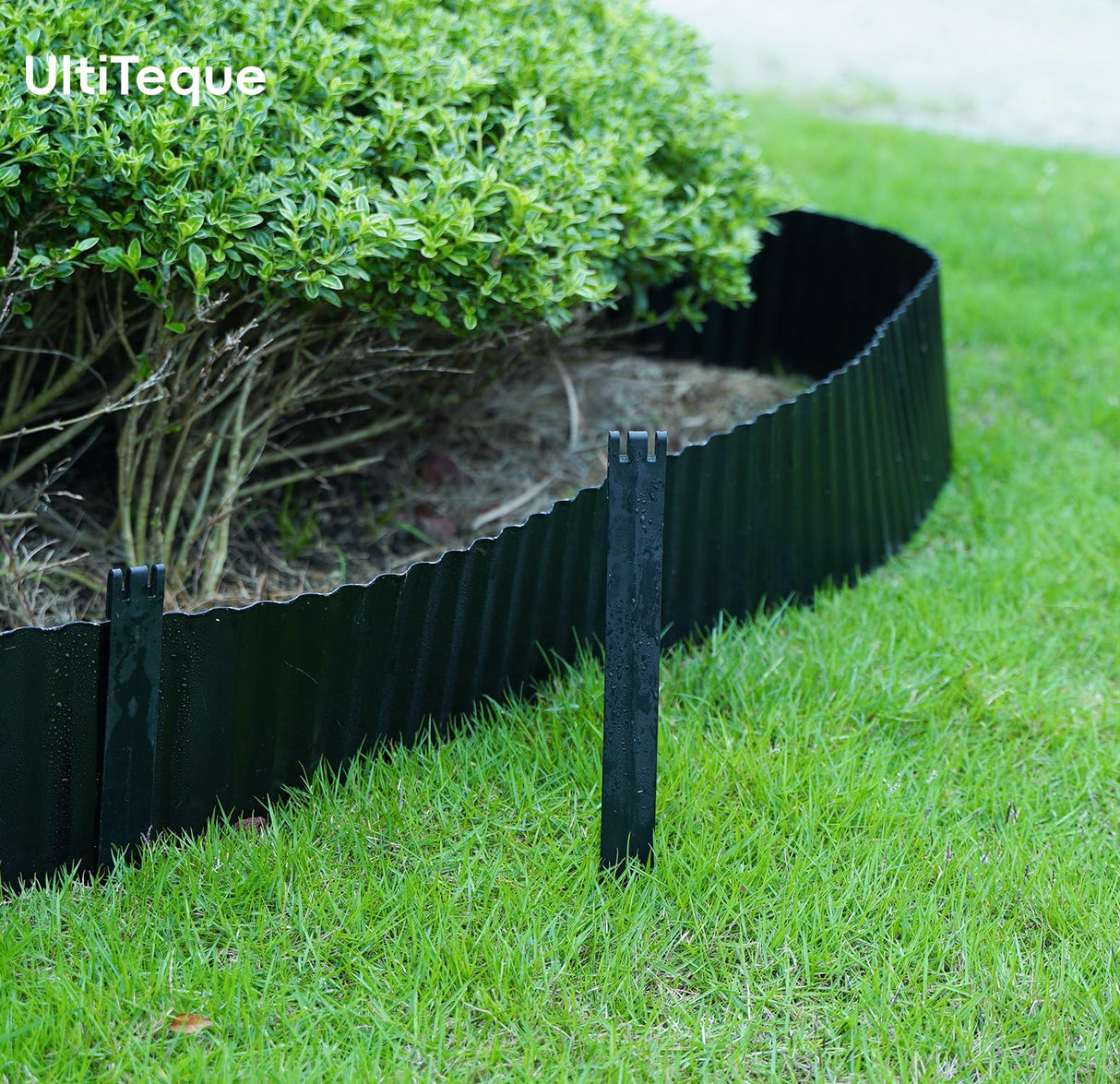 20Pcs 10In Balck Metal No Installation Landscape Edging Stakes