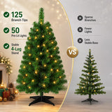 XXYYZZ 3FT Pre-lit Artificial Christmas Tree with 50 LED Lights （11 Modes）