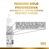 FASHION GOLD PROGRESSIVA 300g / 10.5oz | Brazilian Blowout Keratin Smoothing System | At-Home Professional Straightening Treatment | Reduces Frizz, Restores Shine, & Adds Strength | For All Hair Types