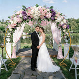 8ft Balloon Arch Stand,Round Backdrop Stand,Golden Circle Wedding Arch Frame for Wedding,Valentine's Day,Birthday,Party,Friends Gathering,Christmas,Garden Decoration