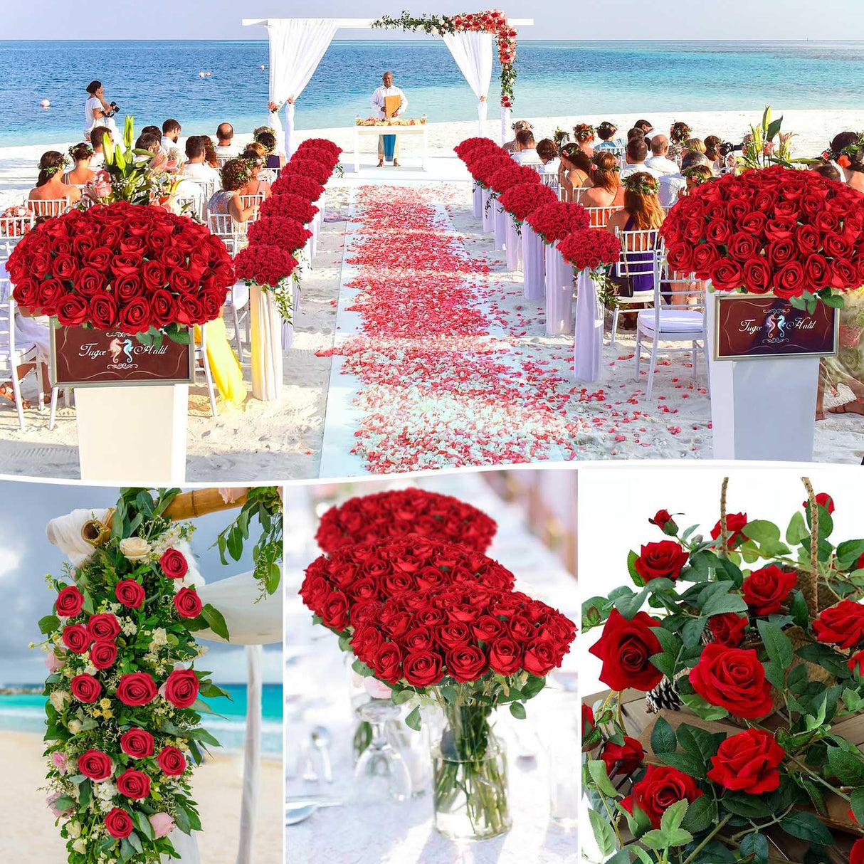 60 Pcs Artificial Roses Bulk Velvet Silk Red Rose Burgundy Roses for Wedding Centerpieces Bridal Bouquet Mohter's Day Valentine's Day Christmas Home Decor (60, Burgundy)