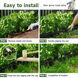 Steel Landscape Edging 4.5 Inch Metal Landscape Edging 33Ft Total 10-Pack