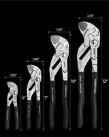 toolant 10-Inch Chrome Plated Pliers Wrench, CR-V Adjustable Wrench with Anti-Rust Coating, Smooth Parallel Jaws, Comfort Grip and Storage Pouch for Home Repair, Plumbing, Nuts, Water Pipes