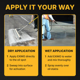 CAF Outdoor Cleaning EXIMO Waterless Concrete Cleaner, Oil Stain Remover for Asphalt, Driveway, Garage Floor, Basement and Walkway Surfaces, Natural Concrete Cleaner Powder Treatment, 3 lb Container