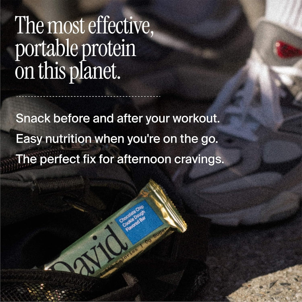 David Protein Bar, Chocolate Chip Cookie Dough and Peanut Butter Chocolate Chunk, 24 Protein Bars | 28g of Protein | 150 Calories | 0g of Sugar - High Protein, Low Carb, Gluten Free Protein Bar (2 Pack - 24 ct.)