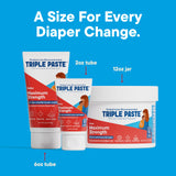 Triple Paste 3X Max Strength Diaper Rash Ointment, 40% Zinc Oxide, 6 oz