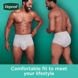 Depend Fresh Protection Adult Diapers, Incontinence Underwear for Men, Disposable, Maximum, Extra-Extra-Large, Grey, 44 Count (2 Packs of 22), Packaging May Vary