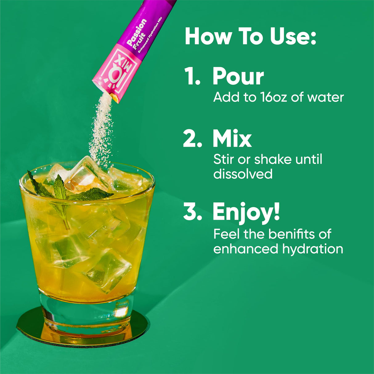 IQMIX Hydration Electrolyte Powder – 4-in-1 Formula for Hydration, Mental Clarity, Mood and Recovery – Sugar-Free Drink Mix, Keto, Magnesium L-Threonate, Lion’s Mane – 20 Count Tropical Variety Pack