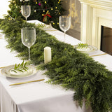 6 Ft Christmas Cedar Garland, Realistic Faux Pine Garlands, Green Artificial Greenery Garland for Winter Home, Mantle, Fireplace, Indoor, Outdoor Christmas Decorations (1Pcs)