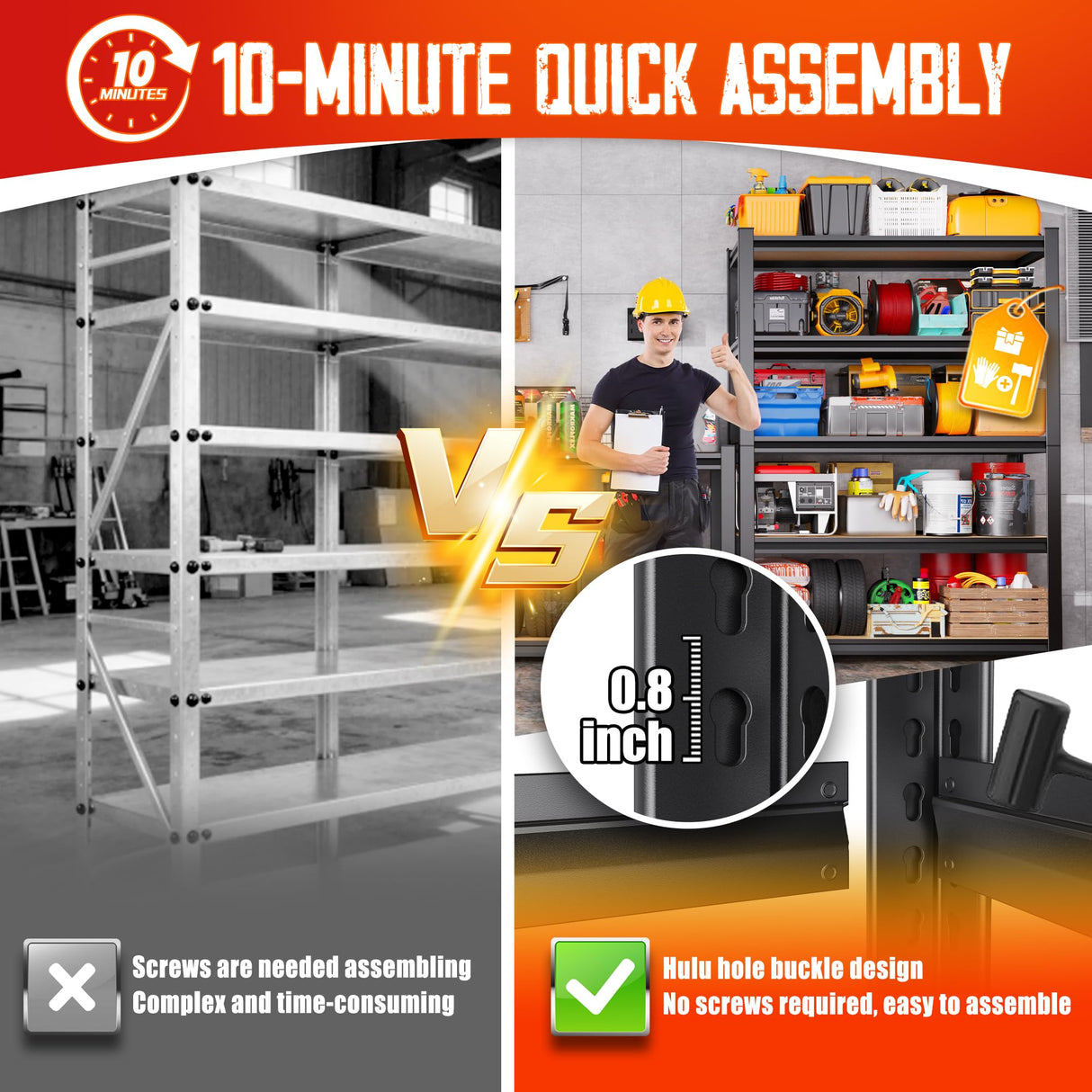 71"H-32"W-14"DGarage Shelving-5 Tier Garage Storage Shelves,Adjustable Heavy Duty Metal Shelving Unit and Storage Large Rack,Utility Steel Shelf For Warehouse Industrial Pantry Basement Organizers