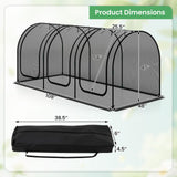 Happygrill 108” x 48” x 47” Portable Crop Cage w/ 3 Roll-Up Zippered Doors