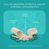 NaturaLife Labs Probiotics 70 Billion CFU – 15 Strains with Organic Prebiotic & Postbiotic – 3-in-1 Formula – 30 Vegan Capsules