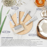 Infuse Pure White Tea and Coconut Hotel Soaps and Toiletries Bulk Set | 1-Shoppe All-In-Kit for Airbnb | 1oz Shampoo & Conditioner, Body Wash, Lotion & 1.25oz Bar Soap | Travel Size 300 Pieces