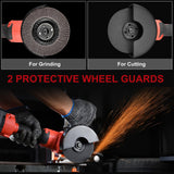AOBEN Cordless Angle Grinder 4-1/2 inch, 21V Battery Grinder Kit, Power Electric Cut Off Tool, Brushless Motor, 2x4.0Ah Battery & Charger, for Metal Cutting, Grinding, Polishing