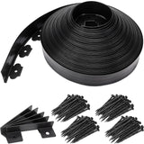Landscape Edging 2.5 Inch Tall 100 FT, Black Edging for Landscaping with 5Pcs connectors and 120 Pcs Anchoring Spikes for Garden Flower Beds Yard Lawn