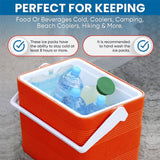 Sport Temp Reusable X-Large Ice Pack (4Pack) Long Lasting - Perfect for Keeping Food Or Beverages Cold, Coolers, Camping, Beach Coolers, Hiking & More, Clear Blue