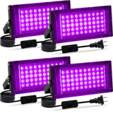 Akpgf 4 Pack 50W Black Lights for Glow Party,Halloween Blacklight