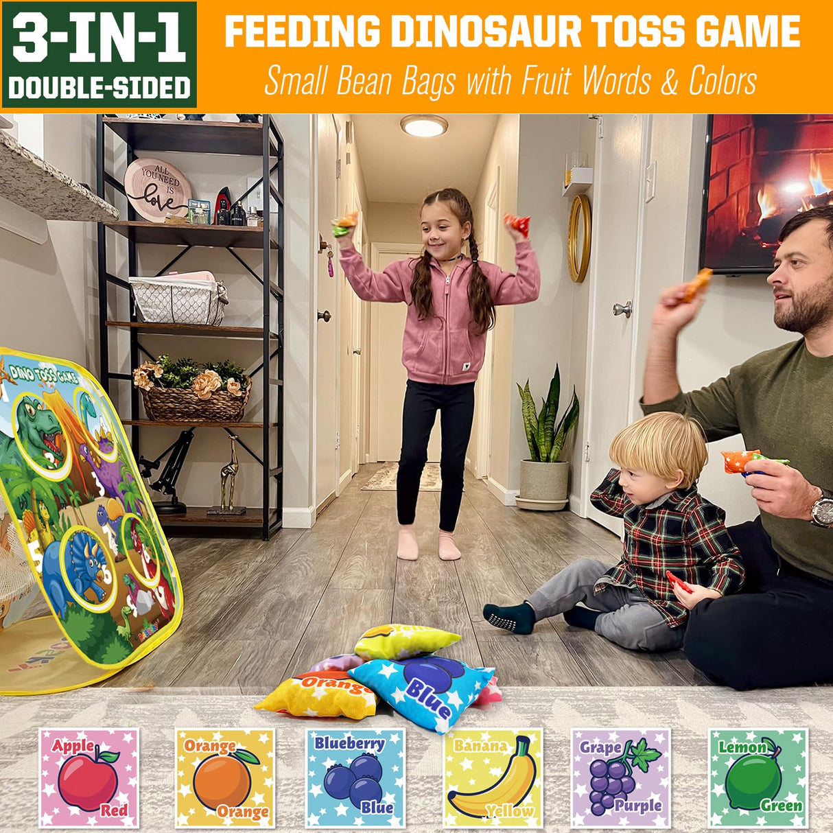 RaboSky Bean Bag Toss Game (Dinosaur 12×24)