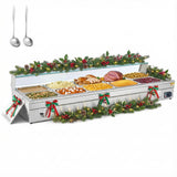 WILPREP 10-Pan Commercial Food Warmer with Sneeze Guard, Ten 1/2 Pans, 1500W Countertop Electric Warmer, 86-185°F Adjustable Temp Control, Stainless Steel Buffet Bain Marie
