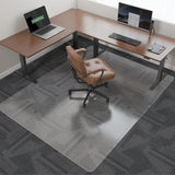 Clear Chair Mat for Carpet, tixpol 60"x46" Large Chair Mat for Carpeted Floors, Non-Slip Carpet Protector Mat with Grips, Heavy-Duty Rolling Under Desk Floor Mat for Home Office Use (Clear)