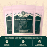 2 Pack Vital Source Nutrition - Premium Feminine Balance Gummies - for Women’s Health & Wellness - Immune Support - Vegan, Gluten-Free - Hawaiian Pineapple - 60 Gummies - 30 Servings