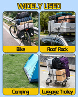 8 Pcs 80 Inch Adjustable Carabiner Bungee Cords with Hooks, Easy to Adjust from 7" to 80", Black Bungee Straps with UV-Resistance & Superior Elasticity for Cargo, Bike, Luggage, Carts, Truck, etc