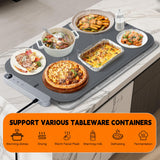 Homelove Warming Mat for Food - Electric Warming Tray with 6-Level Temperature and Hours Setting, Full Surface Graphene Heating, Waterproof Dishwasher-Friendly Food Warmer for Parties, Kitchen (Gray)