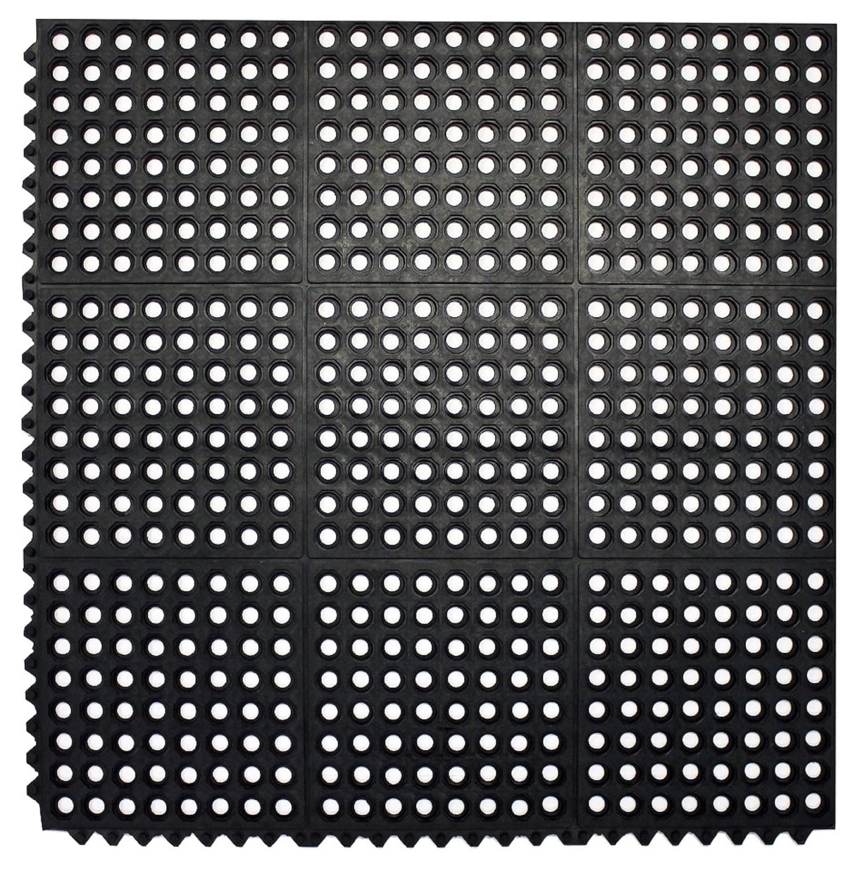 Envelor Interlocking Rubber Floor Mat Restaurant Kitchen Mat for Floor Anti Fatigue Bar Mat Door Mat Non - Slip Mat Indoor Outdoor Shower Pool Drainage Mat Durable Garage Flooring 36 x 36 Inch