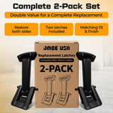 Jmoe USA Replacement Cooler Latches Compatible with Lifetime Coolers, Improved Rubber and Polymer Material | Lid Latch Set for Hard-Sided Cooler (2-Pack)