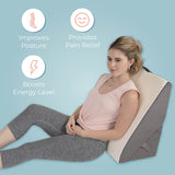 Kölbs Bed Wedge Pillow Chic Jacquard Cover Wedge Pillow for Sleeping and Acid Reflux, Heartburn (Adjustable Height Wedge)