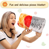 mermaker Pepperoni Pizzas Blanket 71 inches for Adult Kids, Realistic Pizzas Throw Blanket Funny Gifts for Women Men Teen Boy Girl, 285 GSM Soft Flannel Food Blanket for Christmas Birthday Gifts-Red