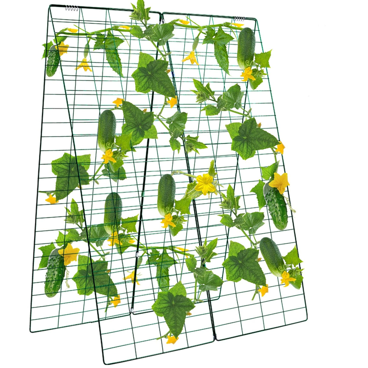 Kyrieval 48" Hx 18" L Cucumber Trellis for Garden A Frame Plant Support for Raised Bed, Outdoor Indoor Plant Garden Trellis for Climbing Plants