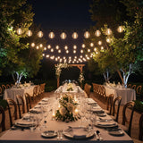 RTTY Outdoor String Lights 100 FT, Patio Light for Outside, Waterproof G40 Shatterproof LED Bulbs, Dimmable Hanging Connectable Globe Lighting for Backyard, Porch, Bistro, Balcony, Party, Warm White
