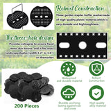 Gisafai 200 Pcs Landscape Staple Gasket Garden Landscape Staples Washer Pad Yard Pins Pad for Outdoor Weed Barrier Fabric Yard Tent (Black)